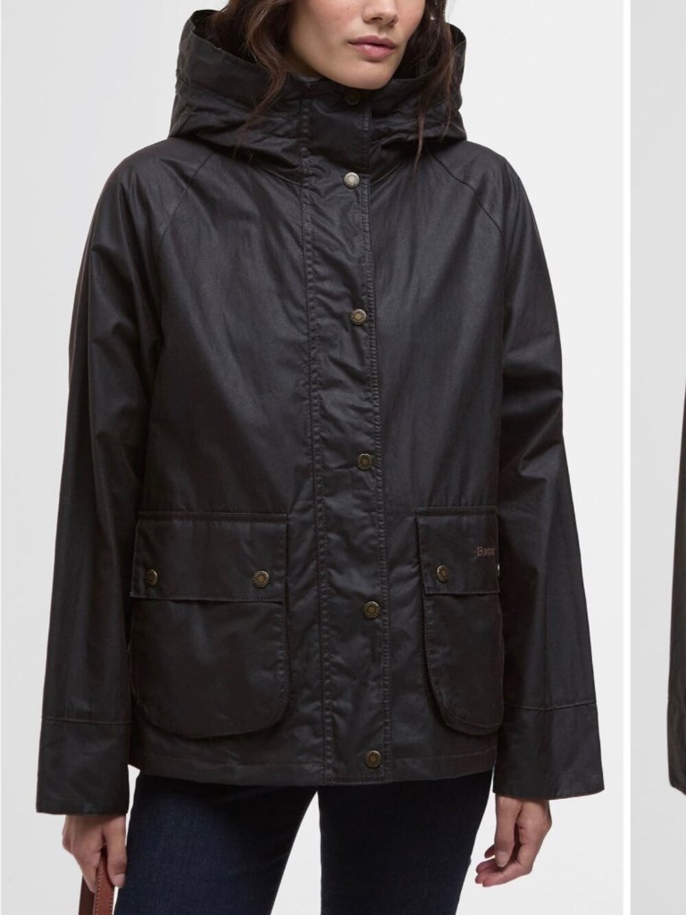 Barbour Hollies Waxed Jacket Archive Olive 4oz Lightweight Size 8 NWT